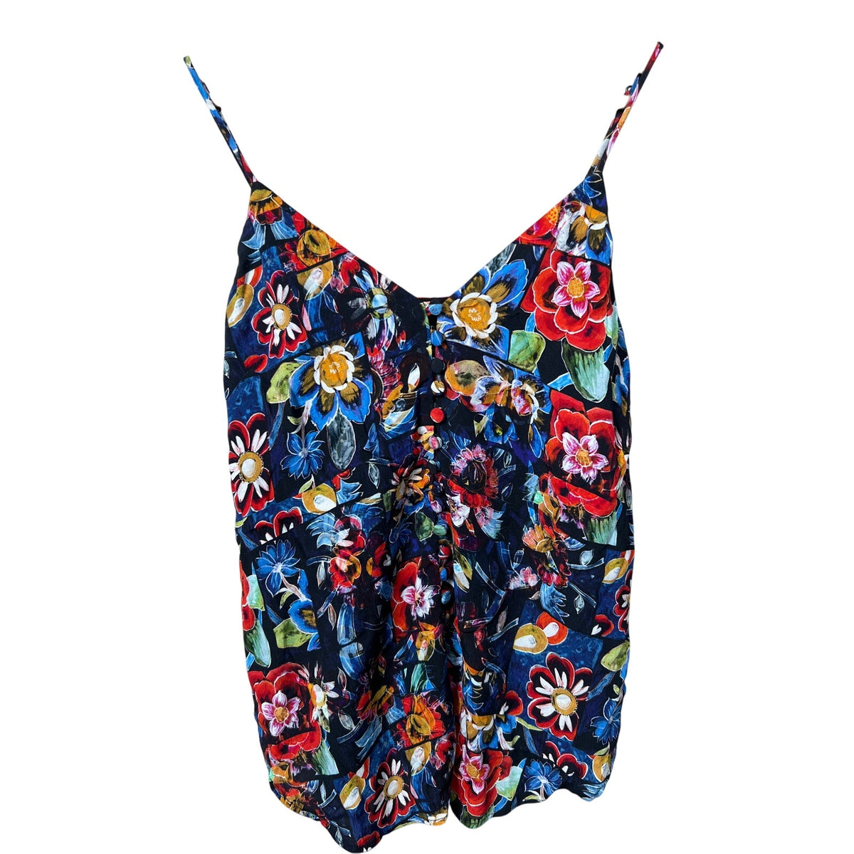 Fifteen Twenty Camisole Floral Sleeveless Spaghetti Straps Top Size XS