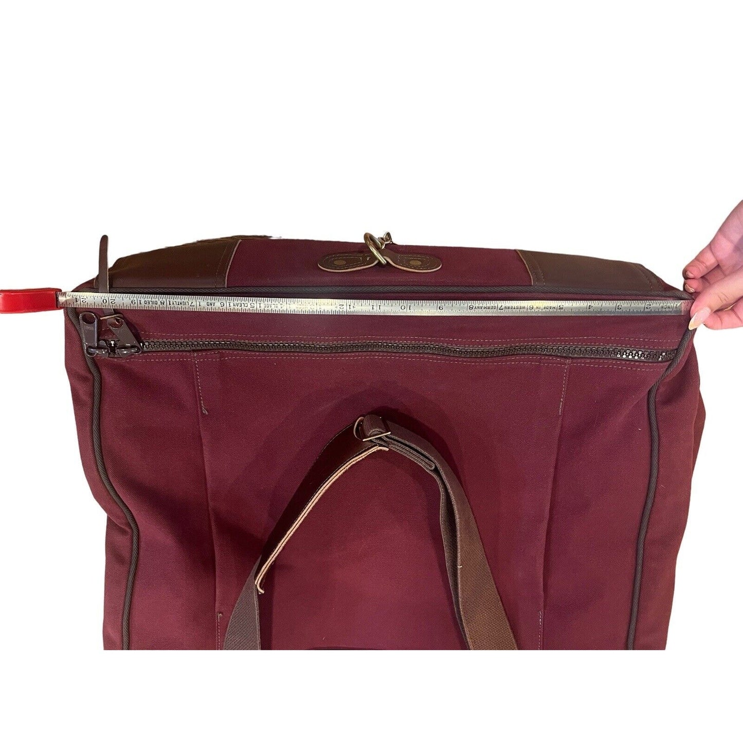 Duluth Pack Sportsman's Garment Bag In Waxed Canvas Burgundy EUC