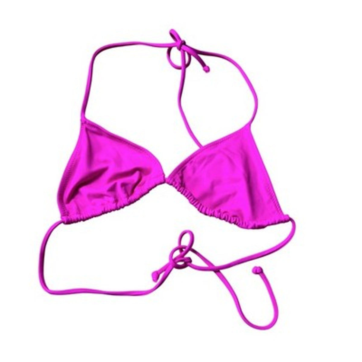 Victoria's Secret Swim Top Womens M Pink Triangle Lined Adjustable Halter Bikini