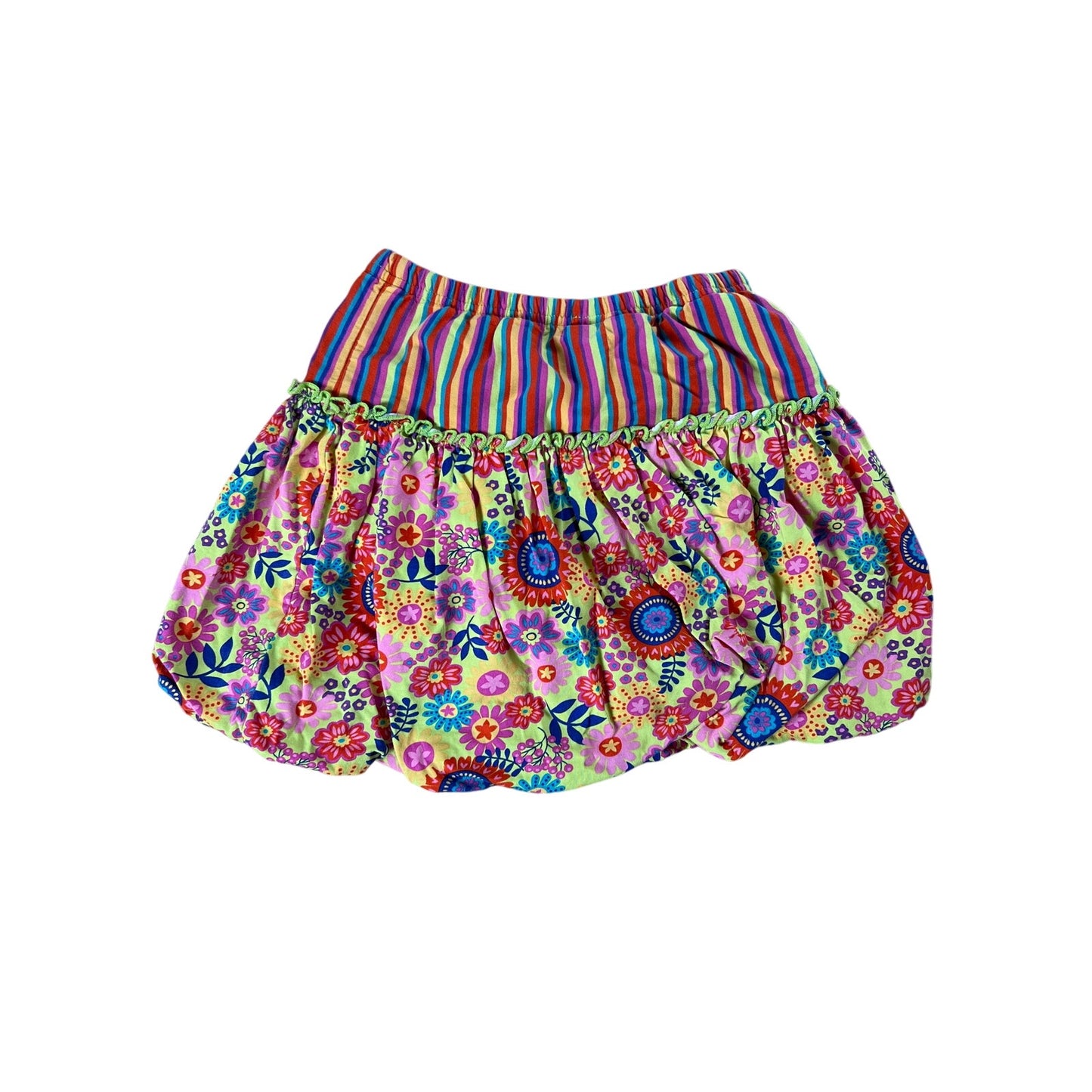 Hanna Andersson Colorful Floral/Stripes Girls Skirt Size 110 (5)