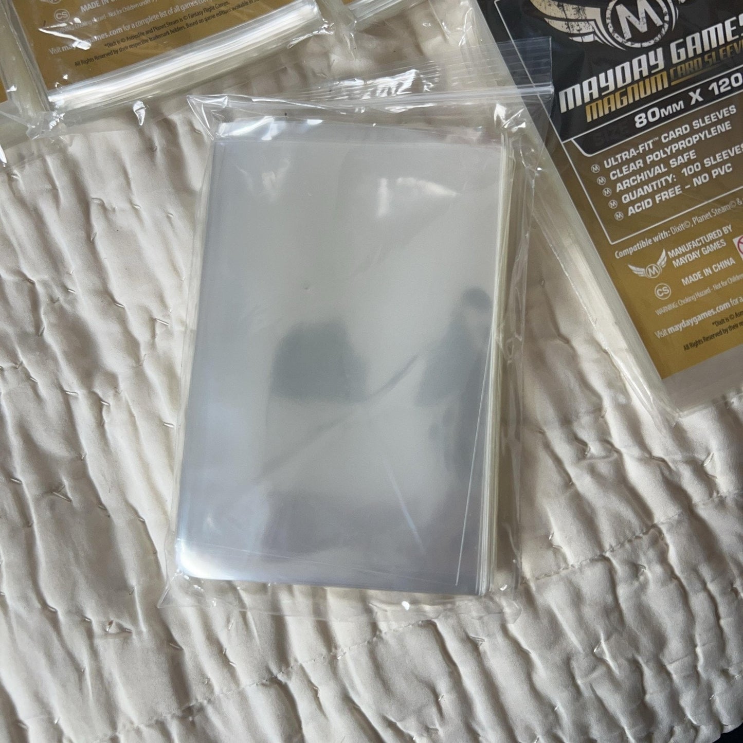 Mayday Games Magnum Card Sleeves Oversized 100ct Clear 80mm X 120mm Lot