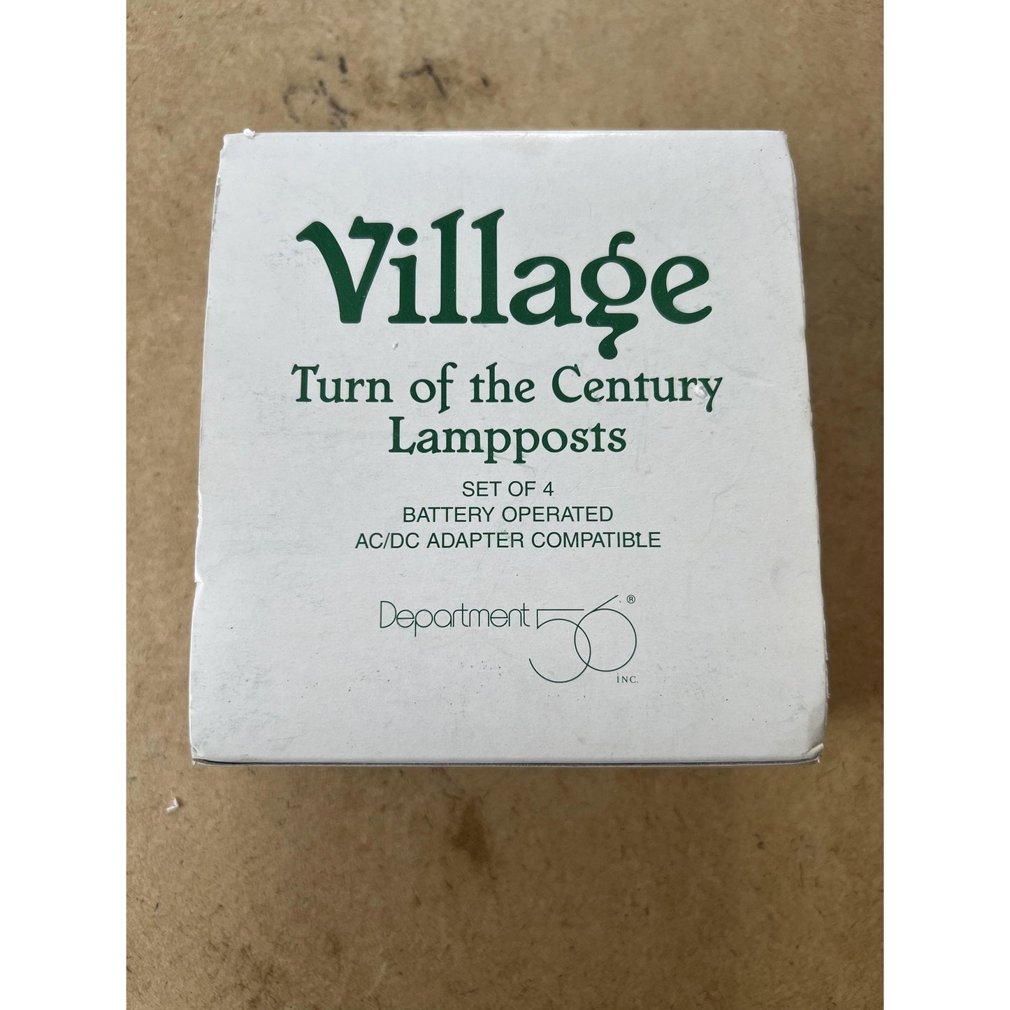 Department 56 Village Turn Of The Century Lampposts Set Of 4 Lighted Green