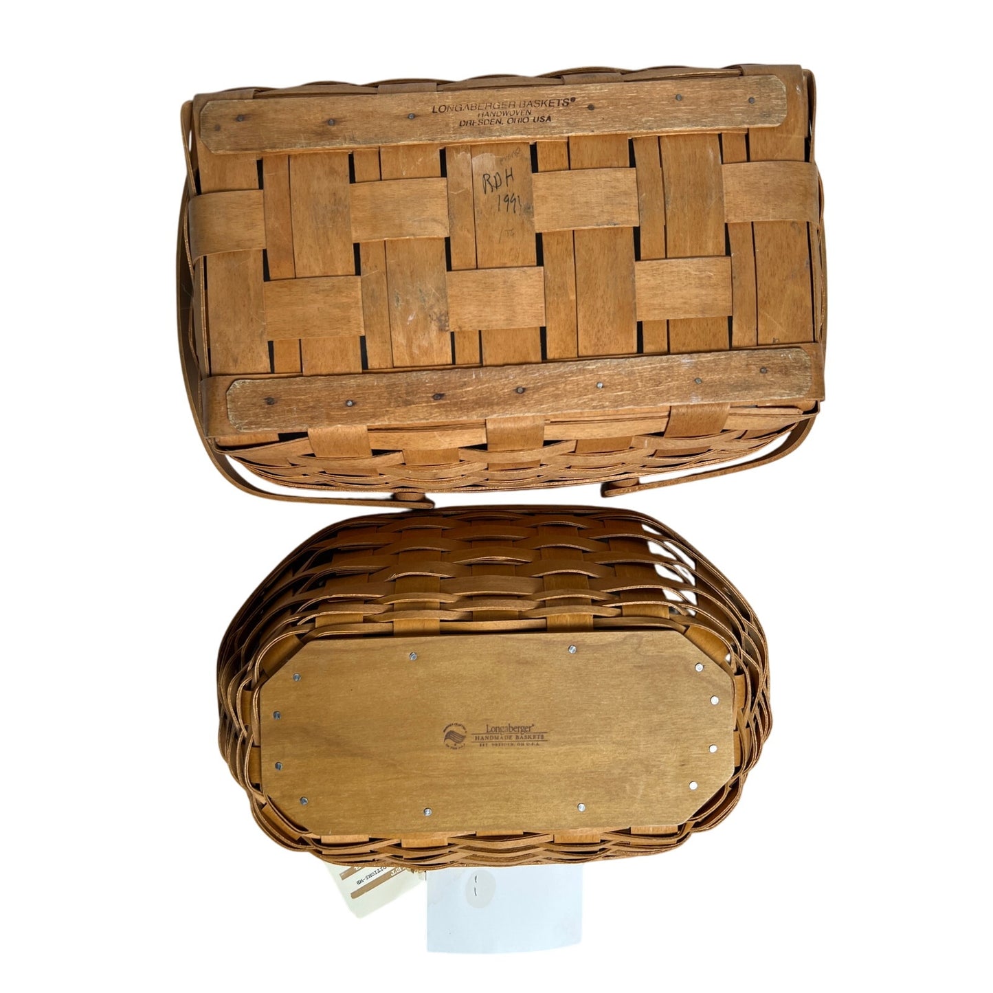 NWT Longaberger Handwoven In Ohio Handmade Fall Harvest Basket