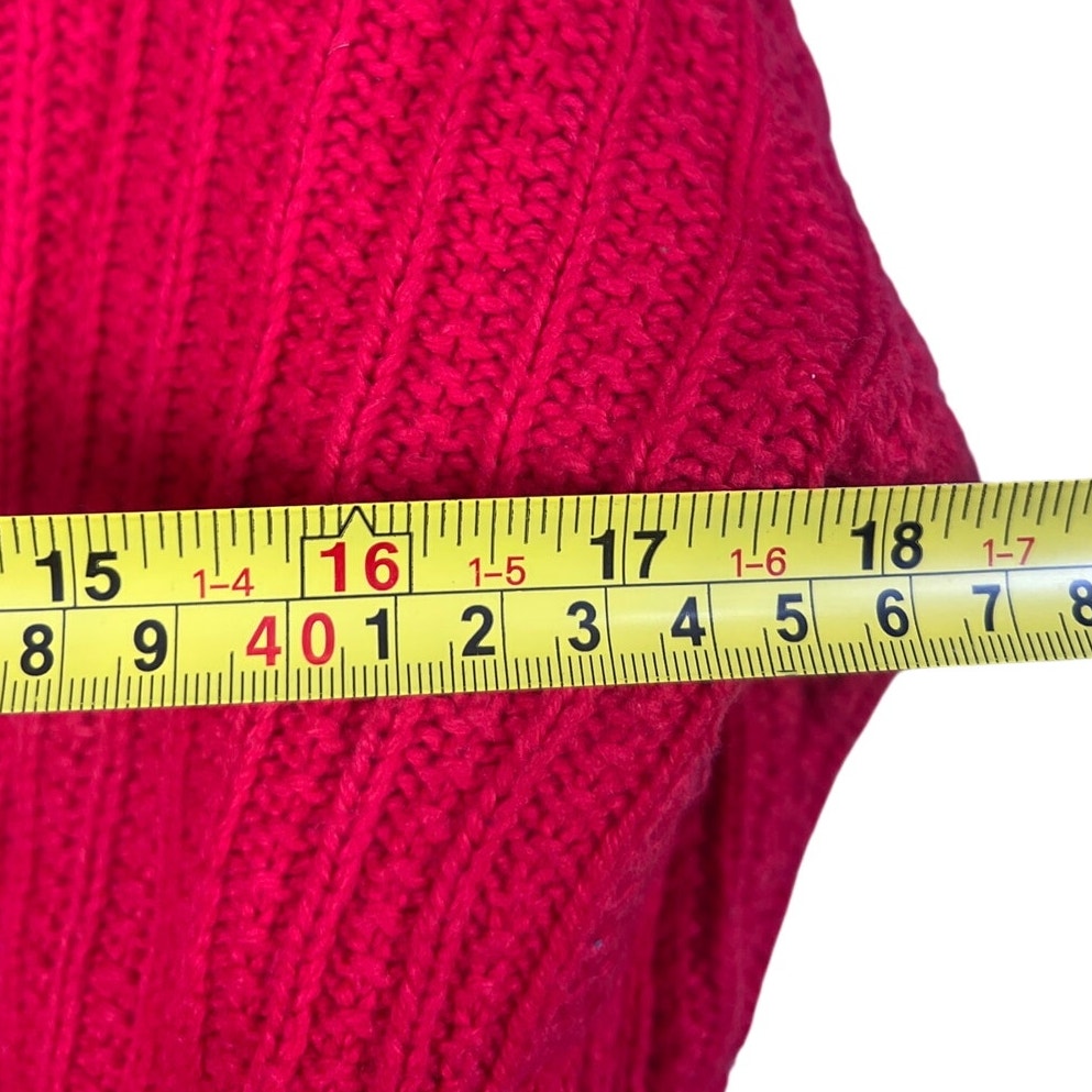 Madewell Sweater Texture Mix Knit Pullover Sweater Bright Berry Women's Size XS