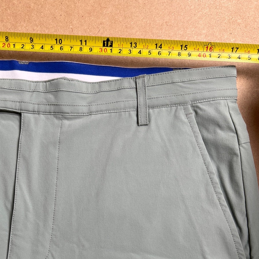 Brady Brand Pants Mens 34 Olive Performance Structured Nylon Stretch Chinos