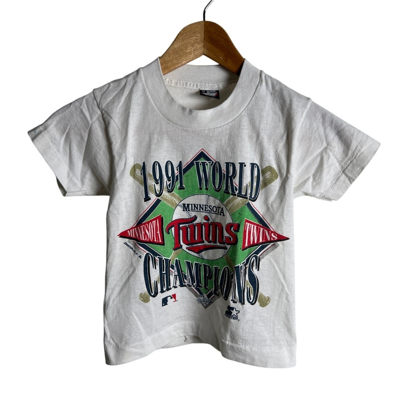 Vintage Minnesota Twins 1991 World Series Champions Kids 6-8 T Shirt