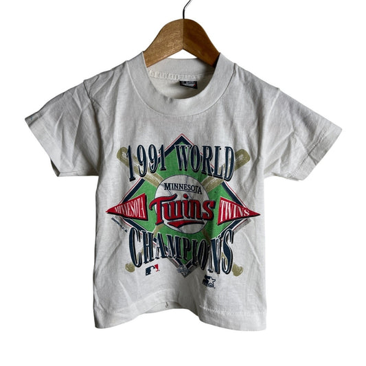 Vintage Minnesota Twins 1991 World Series Champions Kids 6-8 T Shirt