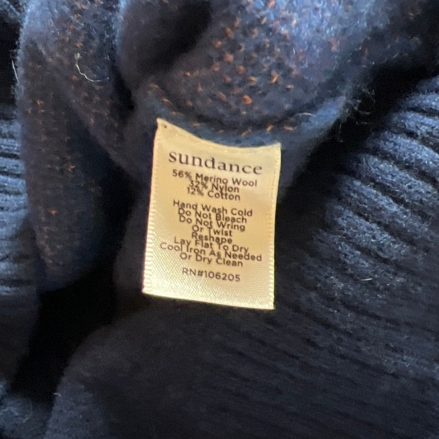 Sundance Galaxy Delight Surplice Soft Sweater Faux Wrap Merino Wool Blend SZ L