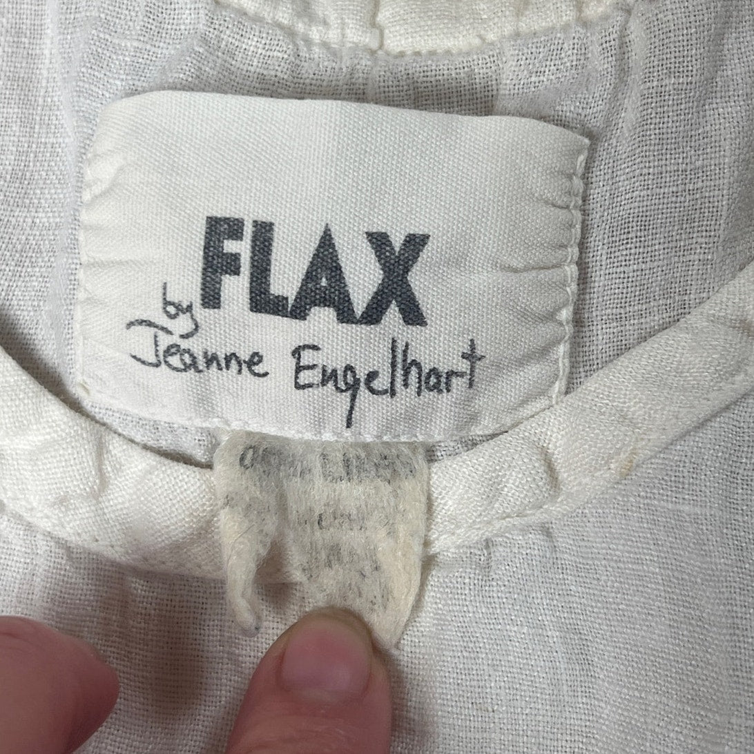 Flax By Jeanne Engelhart White Tank Top Size S