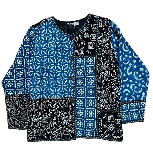 Kar-ma Quilted Jacket Patchwork Embroidered Boho Small