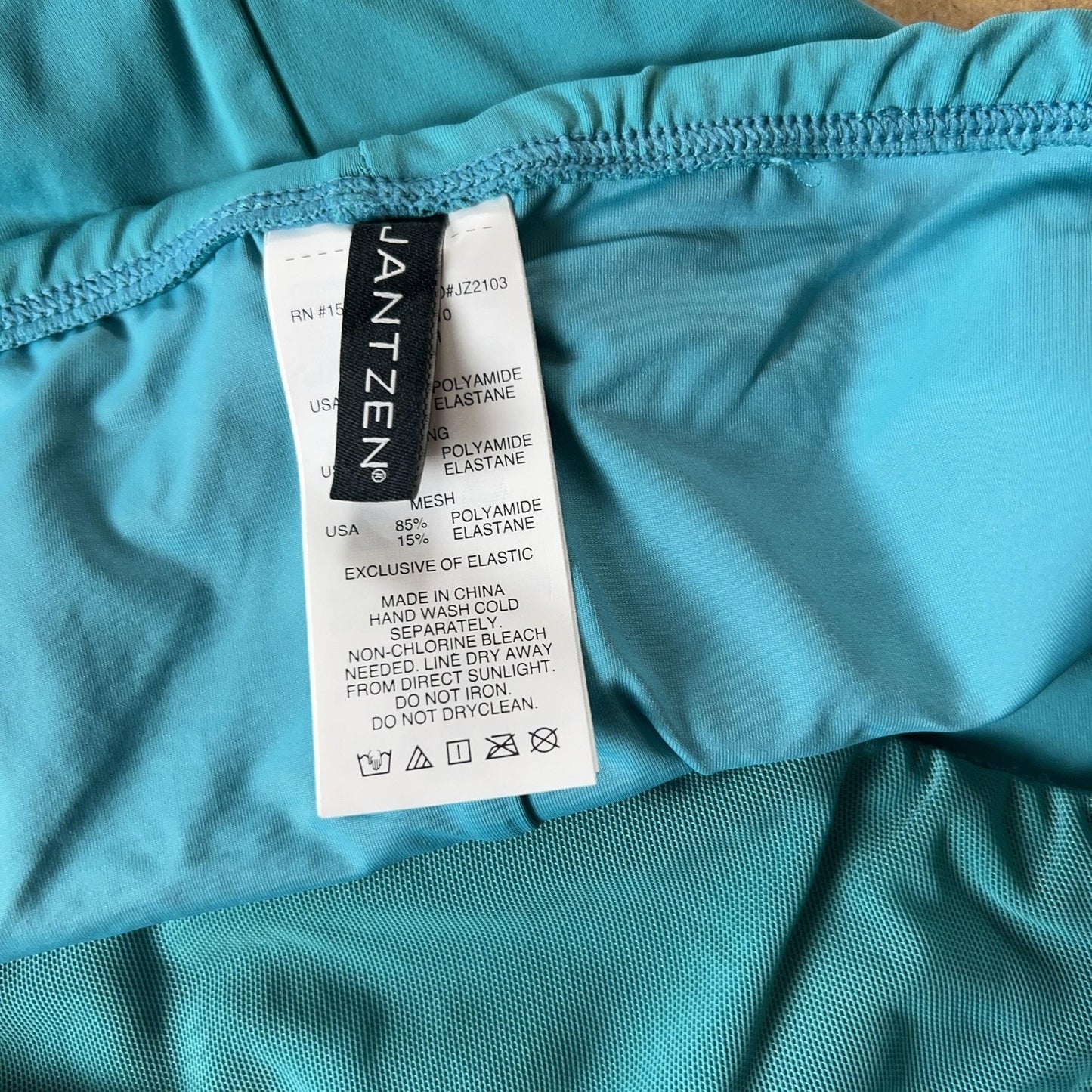 Jantzen Bottom Womens 10 Blue Hipster Lined Tummy Control Bikini Swimwear