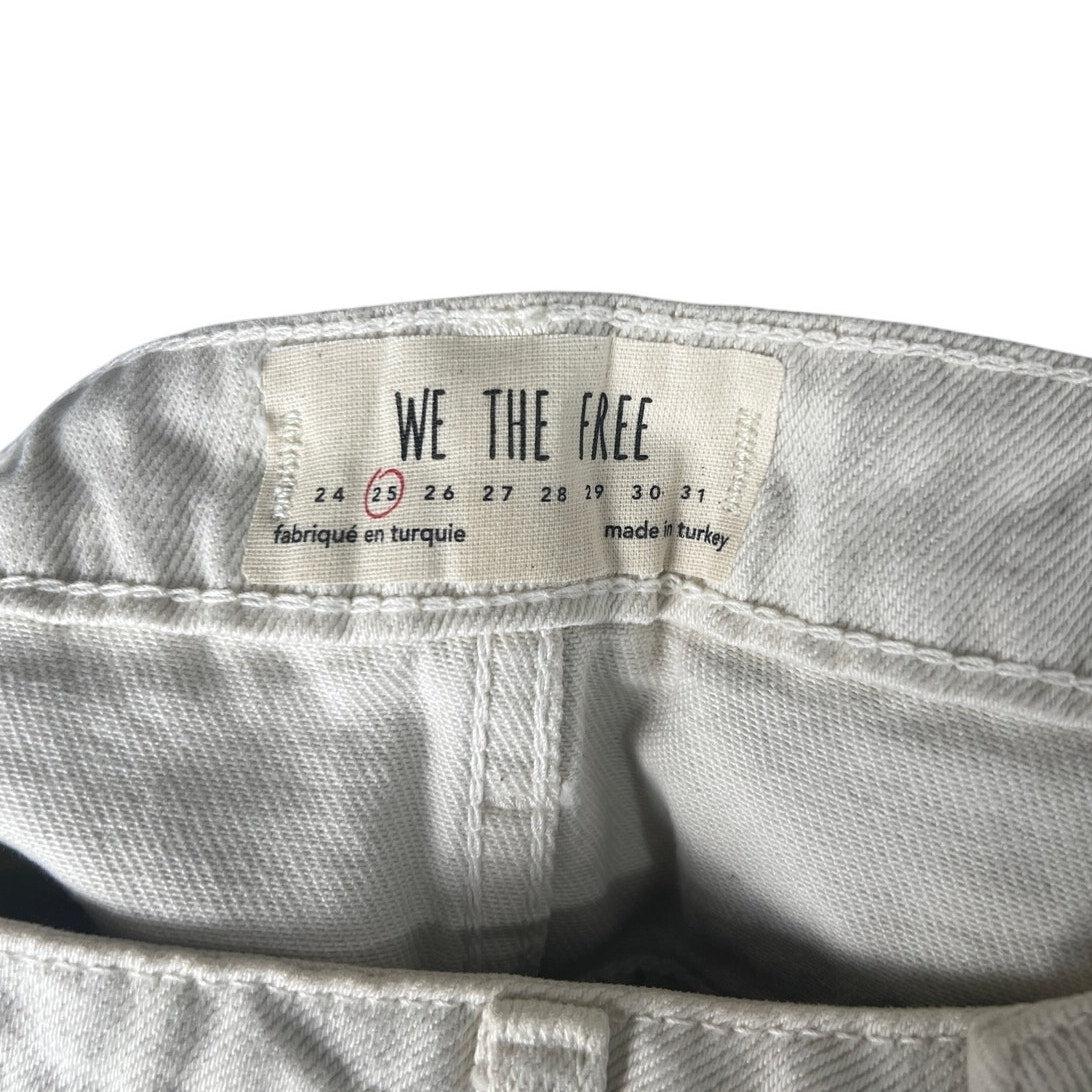 Free People We The People Size 25 100% Cotton White Skirt