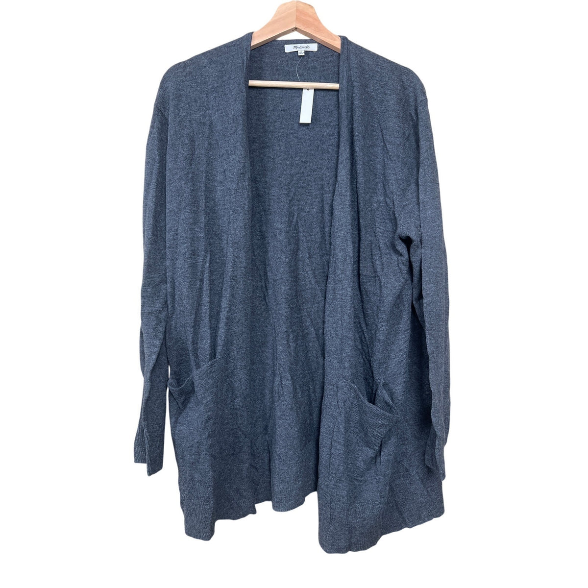 NWT Madewell Kent Cardigan Sweater In Gray Women's Size L