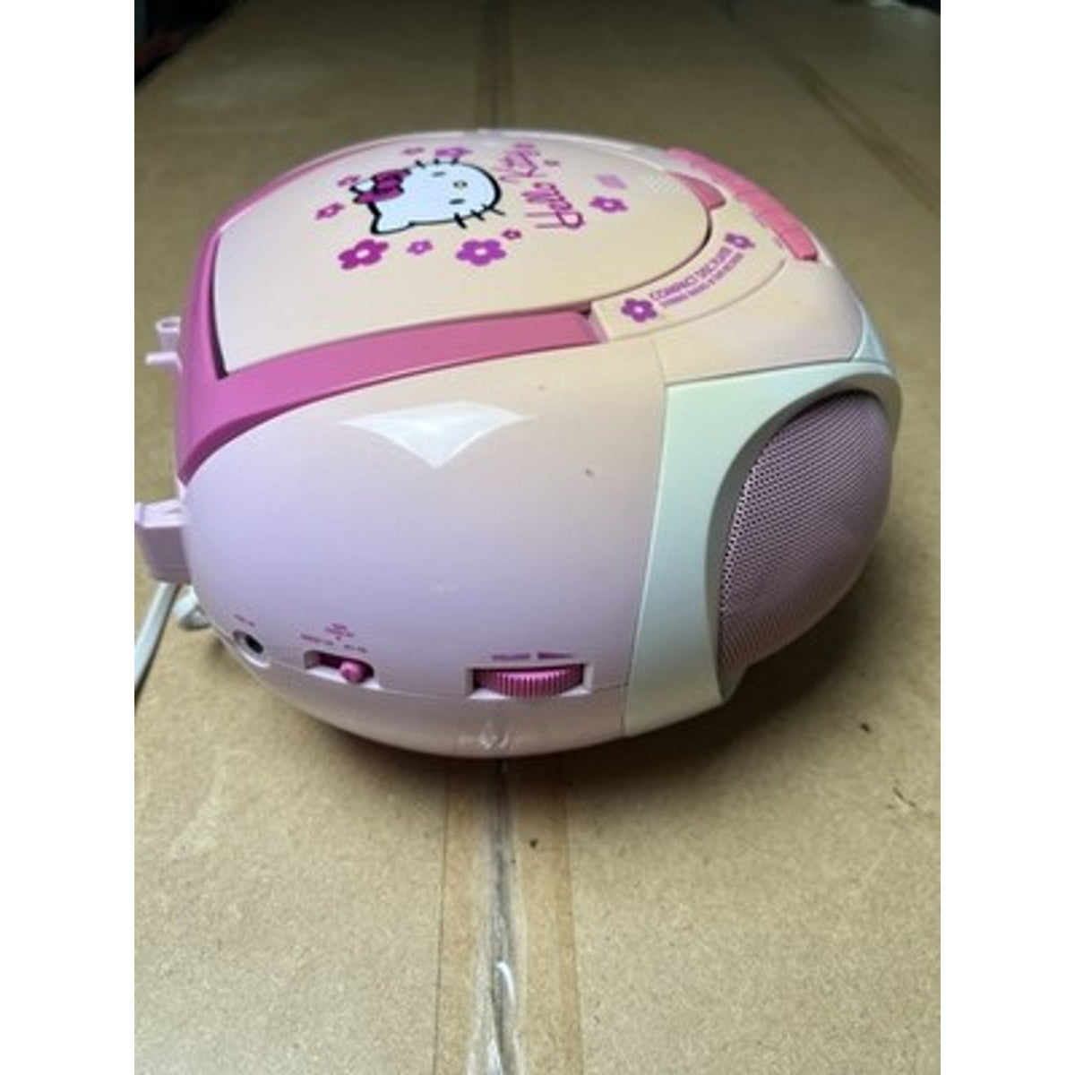 Hello Kitty Pink CD Cassette Boombox Radio Portable Player Recorder AM/FM W Cord