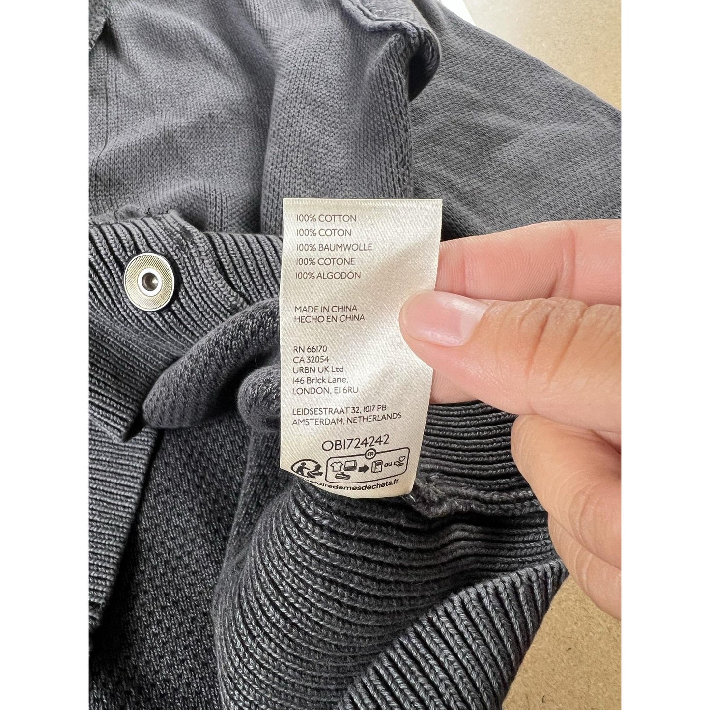 Urban Outfitters Cardigan Womens XS Gray 100% Cotton V-Neck Button Oversized