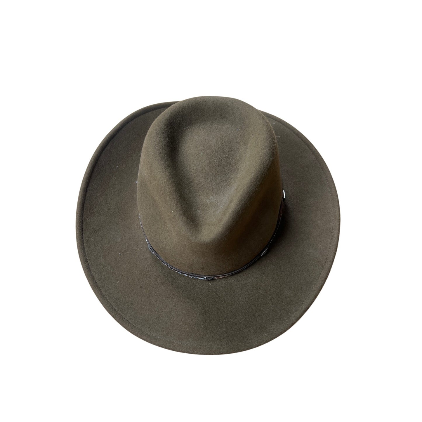 Stetson Mountain Sky Crushable 100% Wool Brown Felt Hat Size Small
