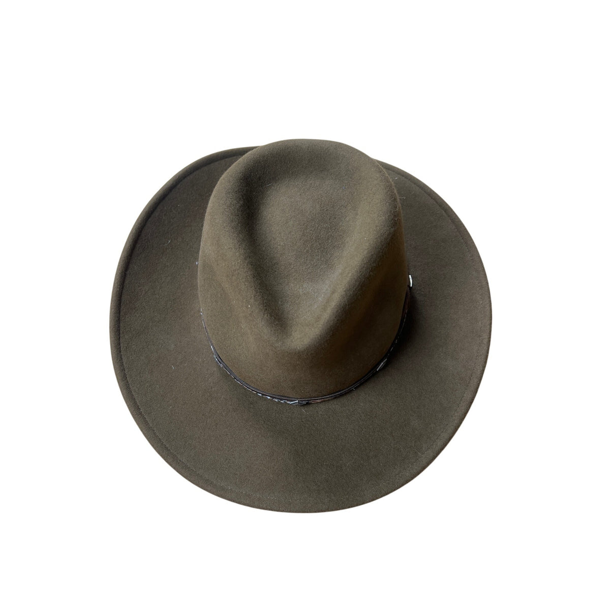 Stetson Mountain Sky Crushable 100% Wool Brown Felt Hat Size Small