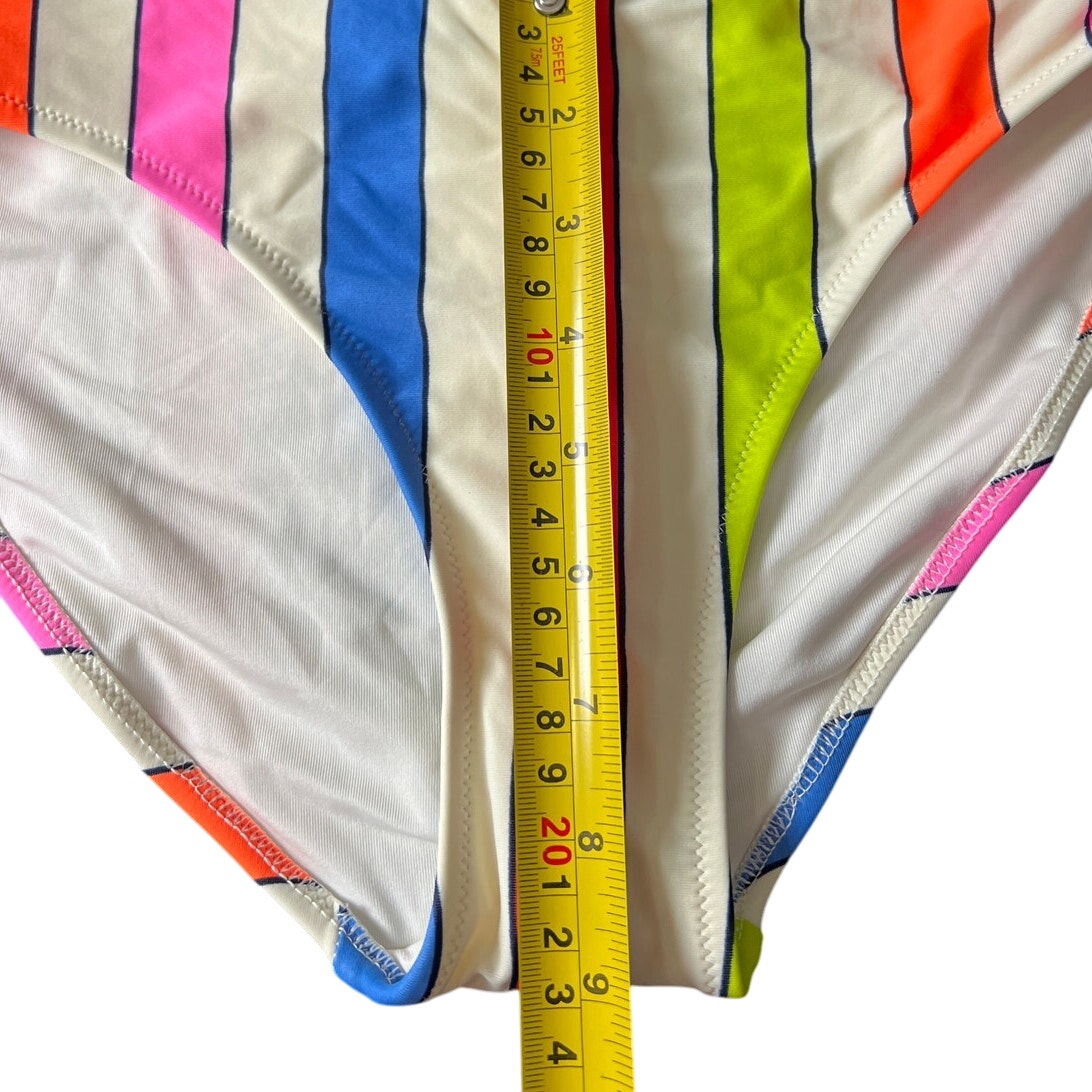 Aerie Striped Rainbow Bikini Set 2 Piece Swimsuit Medium M EUC