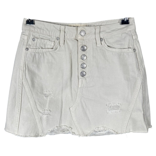 Free People We The People Size 25 100% Cotton White Skirt