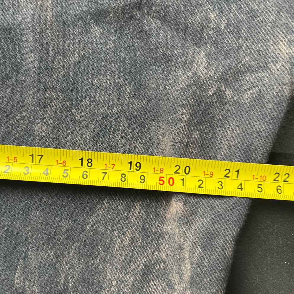 One Size 100% Cotton Faded Jumpsuit Button Up Gray