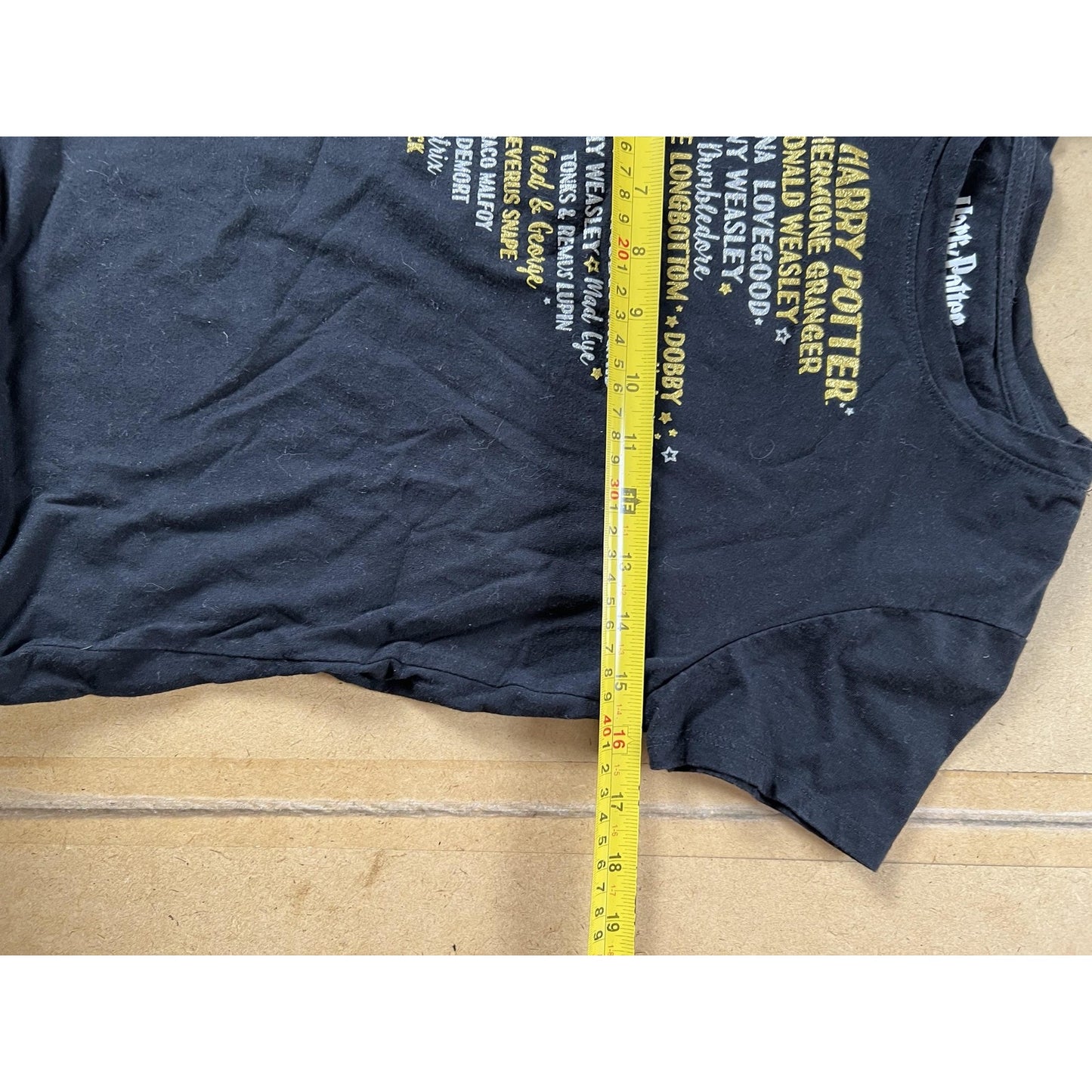 Harry Potter T-Shirt Teens XL Black Tagless Crew Neck Graphic Jersey Cotton