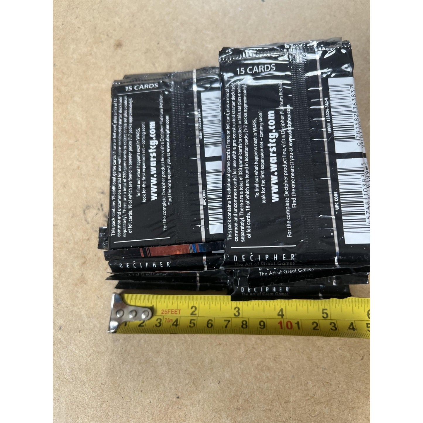 WARS Incursion Booster Pack Lot Of 5 Decipher 15 Cards English Cellophane Sealed
