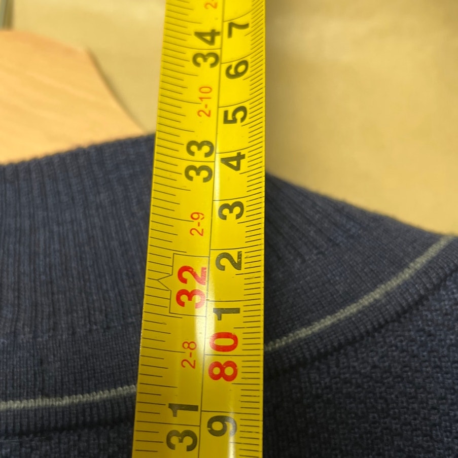 Teodor 3XL Merino Wool Quarter Zip Blue Men’s Pullover Sweater