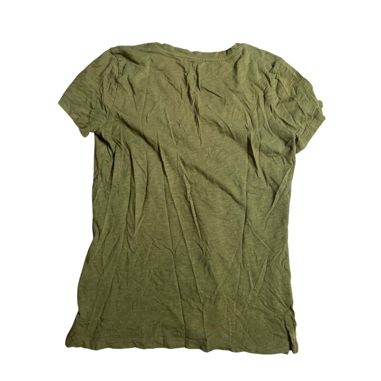 Madewell Olive Green V-Neck Pocket Tee Women Size XS