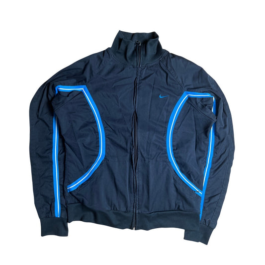 Vintage Nike Women's Blue Long Sleeve Jacket Full Zip Sportswear Size L