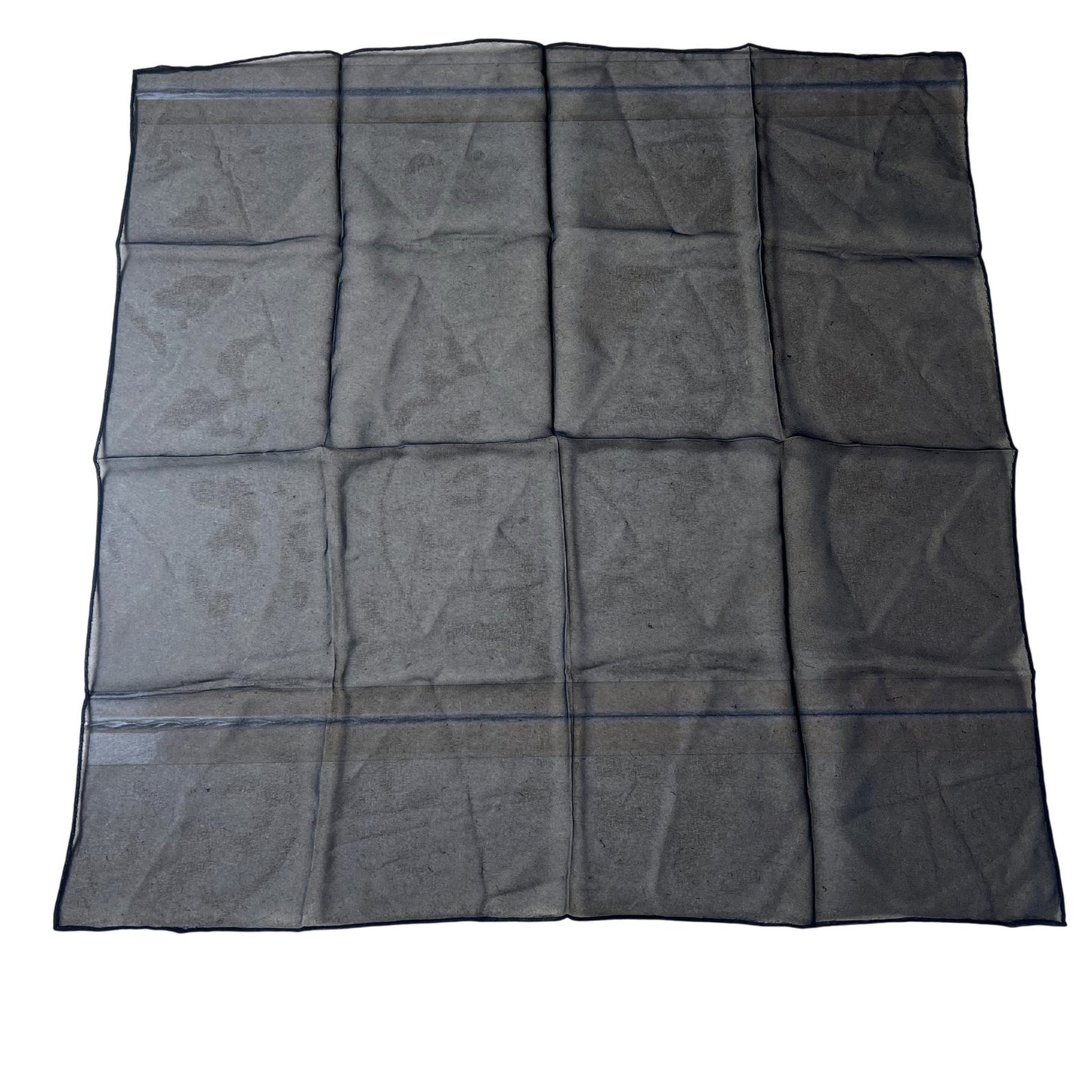 Kerchief Mens One Size Black Square Scarf Polyester Chiffon Double Sided