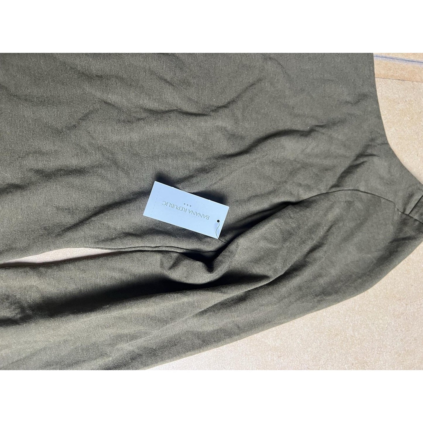 Banana Republic Top Womens S Green Long Sleeve Scoop Neck Stretch Tee Basic