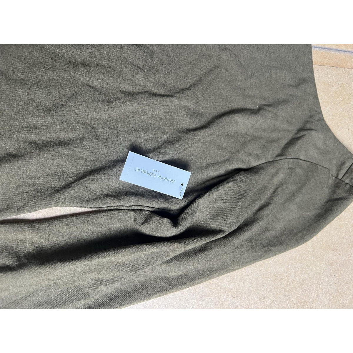 Banana Republic Top Womens S Green Long Sleeve Scoop Neck Stretch Tee Basic