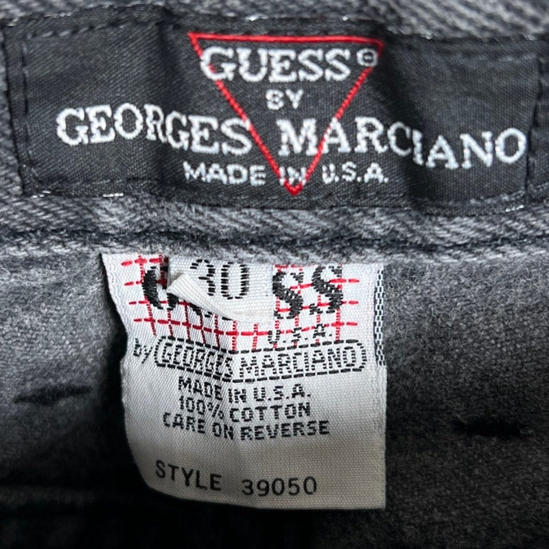 Vintage Guess Gray/Black Faded Jeans Size 30 Made In USA