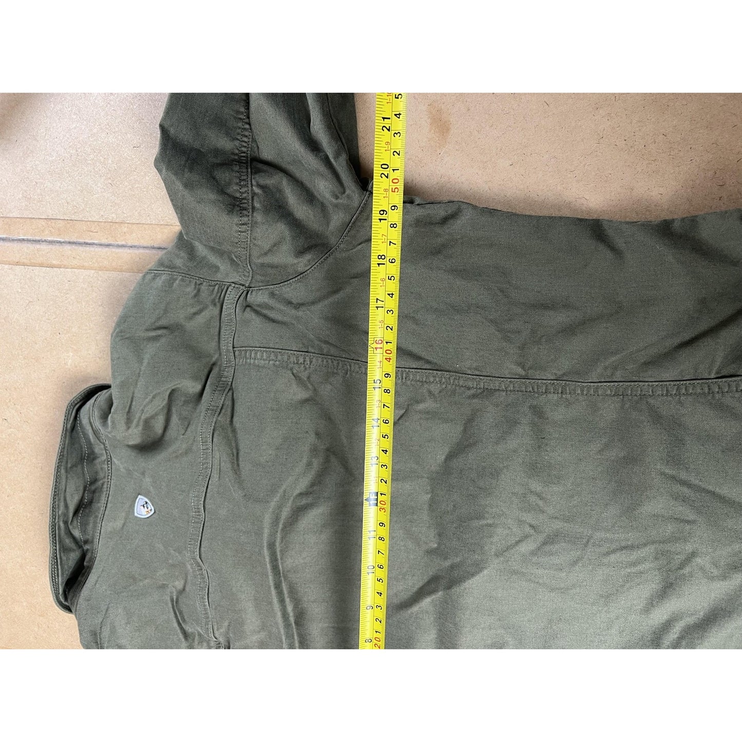 Kuhl Jacket Unisex L Green Military Collared Pockets Twill Short Casual