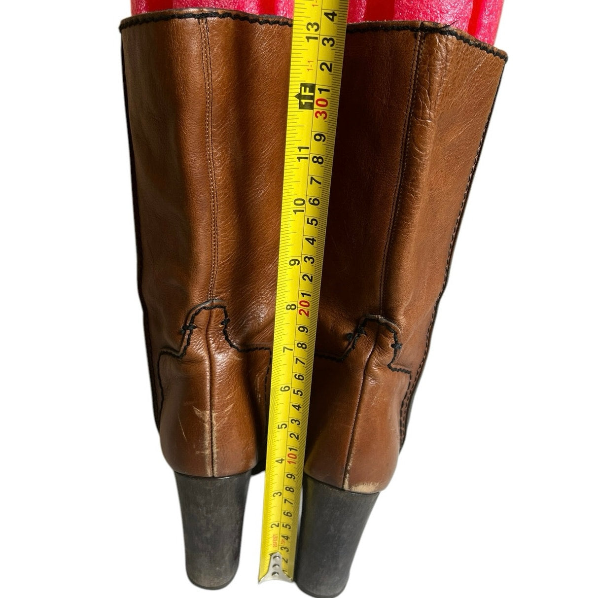 Chloe Tall Leather Heel Boots Size 36 Made In Italy Bohemian Chic