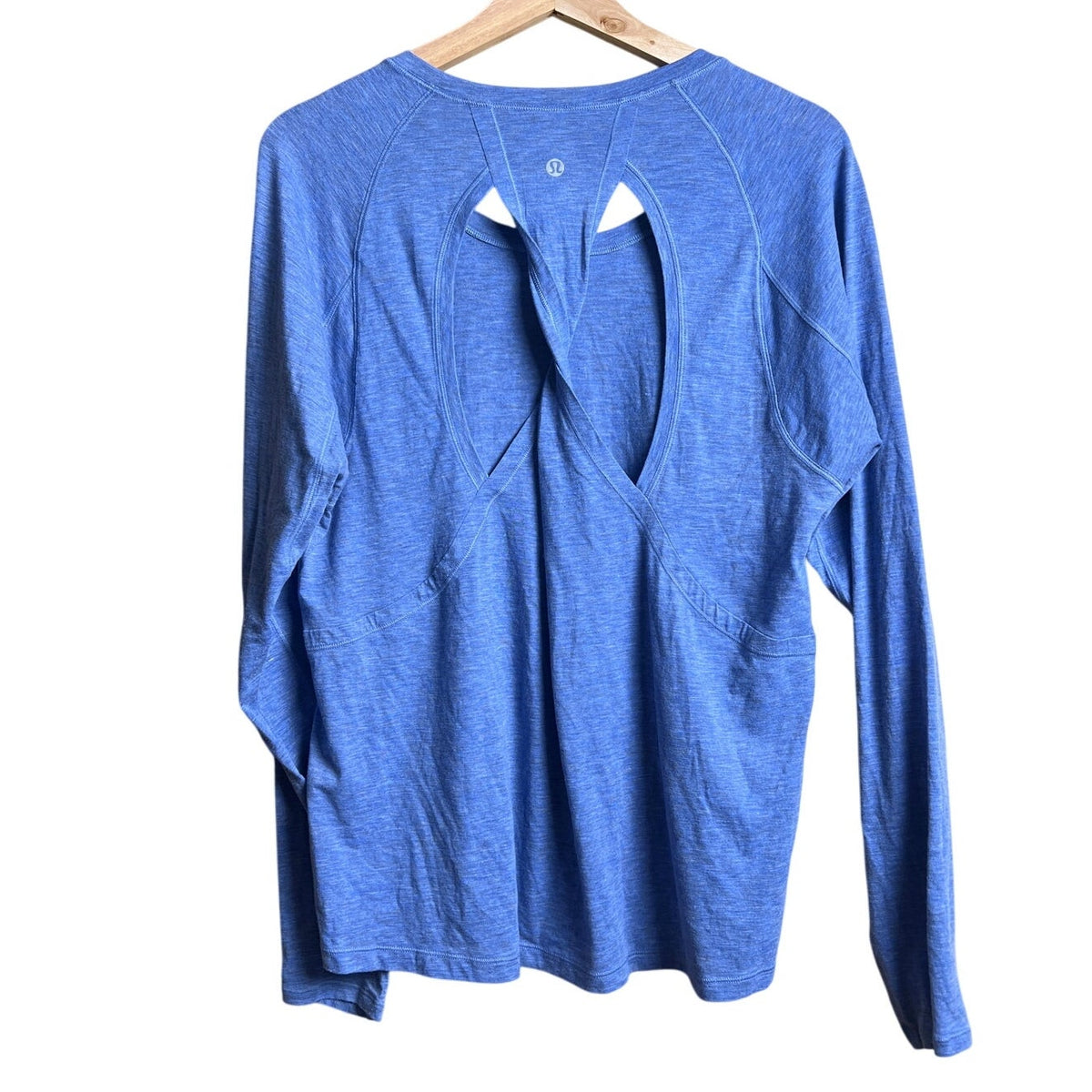 Lululemon Stop Drop & Squat Long Sleeve size 8 Heathered Blazer Blue