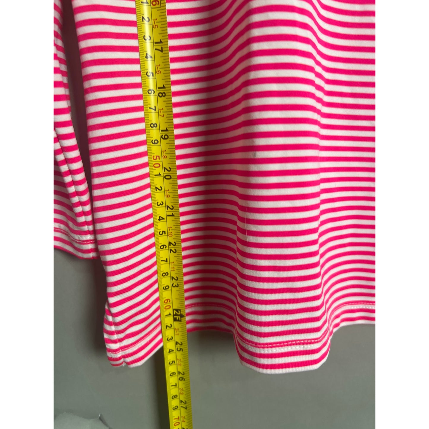 Vineyard Vines Sankaty Size Medium LS Women’s T-shirt Striped Pink