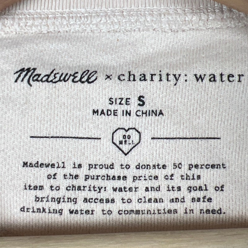 Madewell x Charity:Water Recycling Sweatshirt Size S