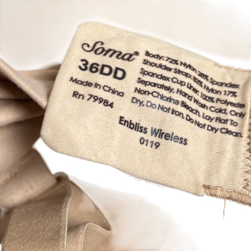 Soma Enbliss Wireless Tan Bra 36DD