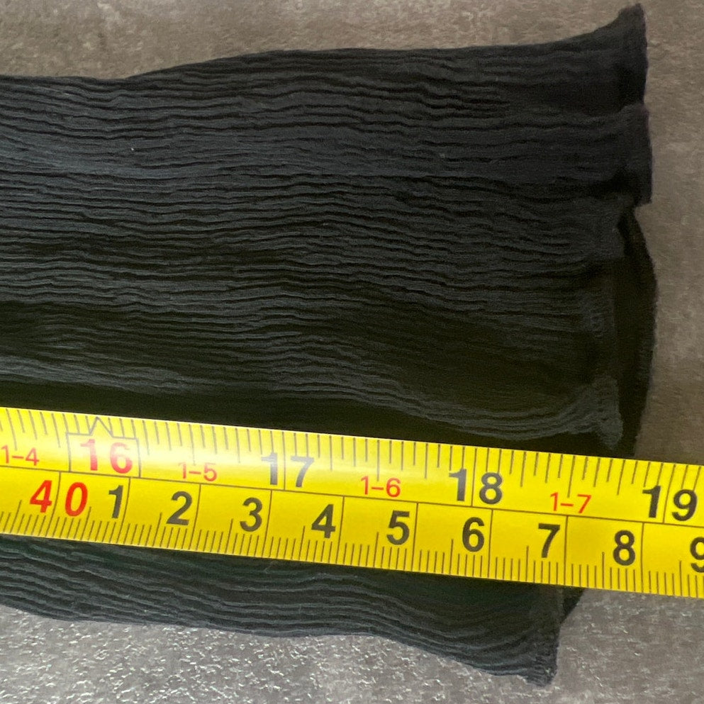 Vintage Whitewash Black Mesh Long Sleeve Women's Top