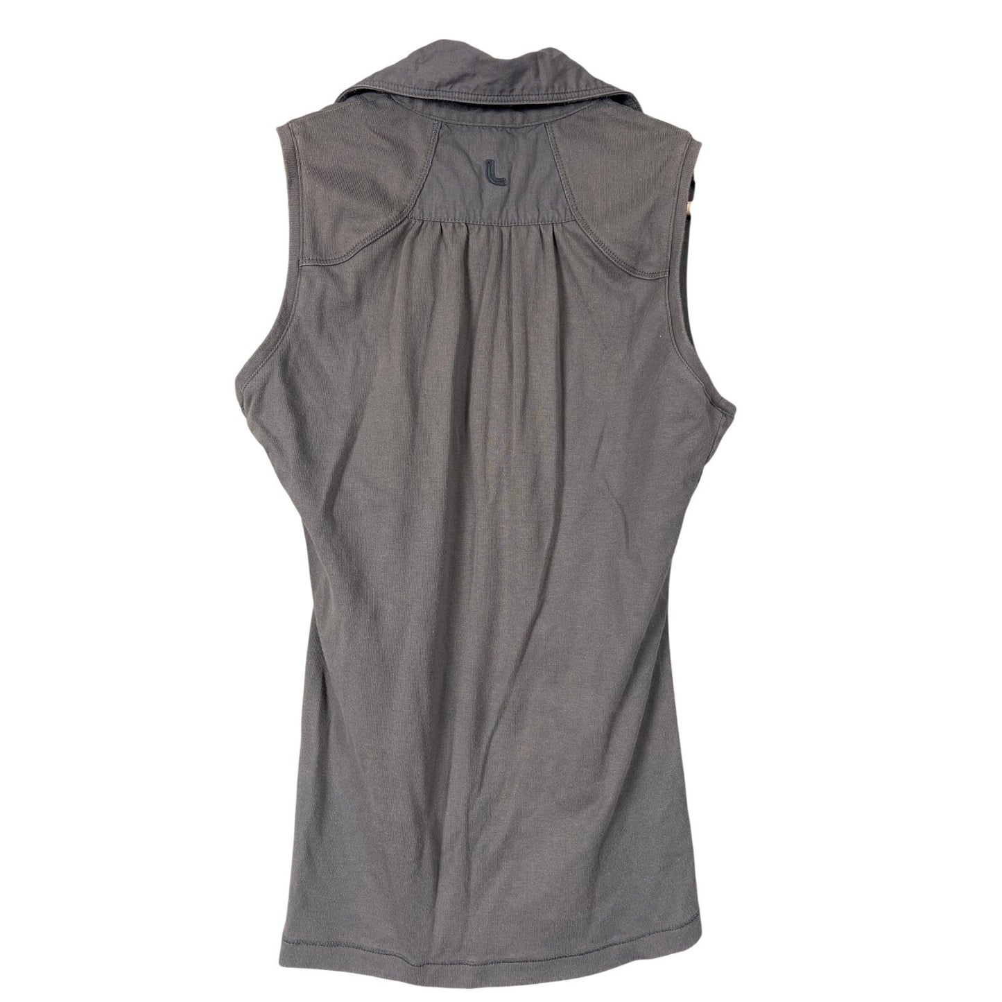 Lole Cross Court Polo Tank In Gray Women's Size Small