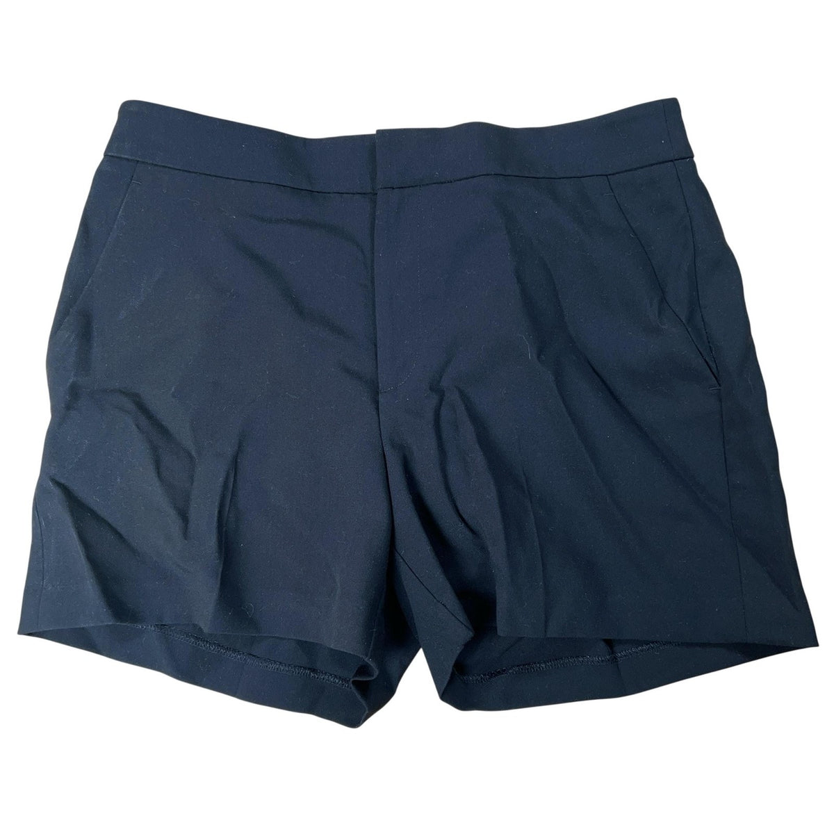 Banana Republic Chino Shorts Womens 12 Black Twill Polyester Blend Pockets