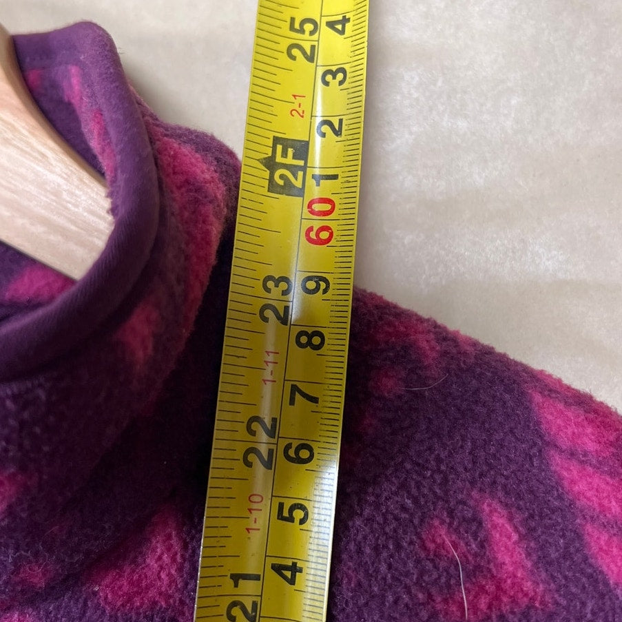 Columbia Frozen II Size Medium Kids 10/12 Purple Snowflake Fleece Zip Up