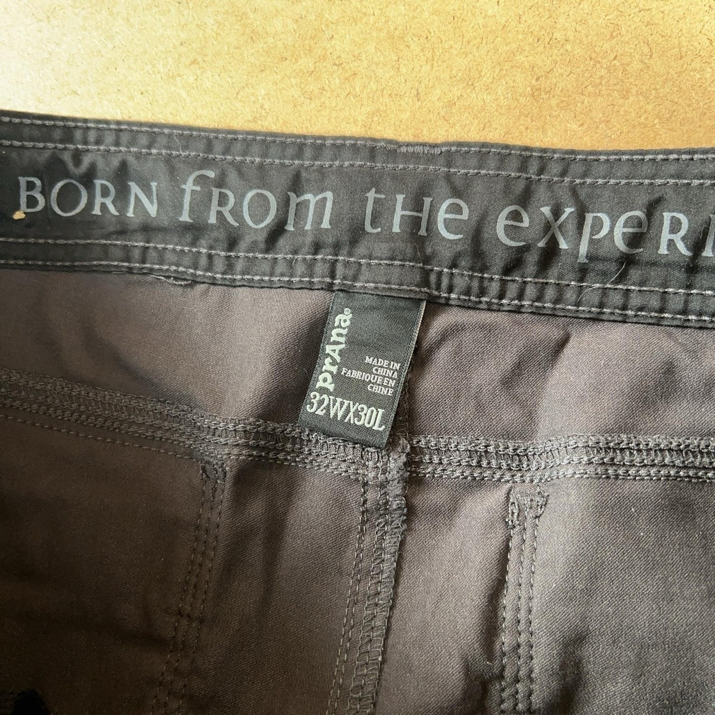 PrAna Pants Mens 32x30 Gray Cargo Nylon Slim Stretch Adjustable Waist Travel