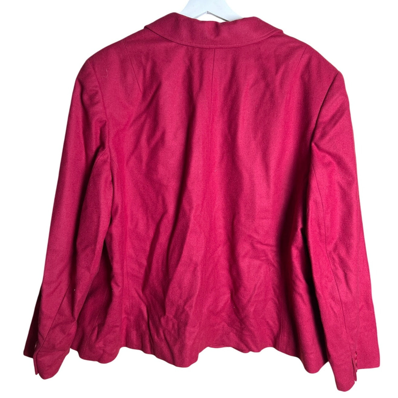 Pendleton Size 22W Wool Pink Button Blazer Burgundy