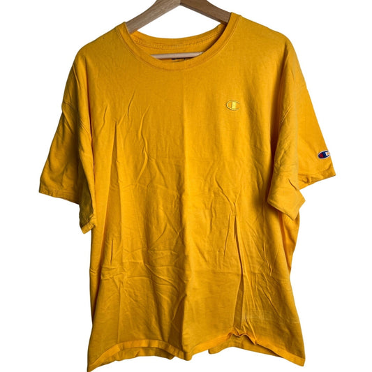 Champion Classic Men's Yellow Short Sleeve Logo Crew Neck T-Shirt XL