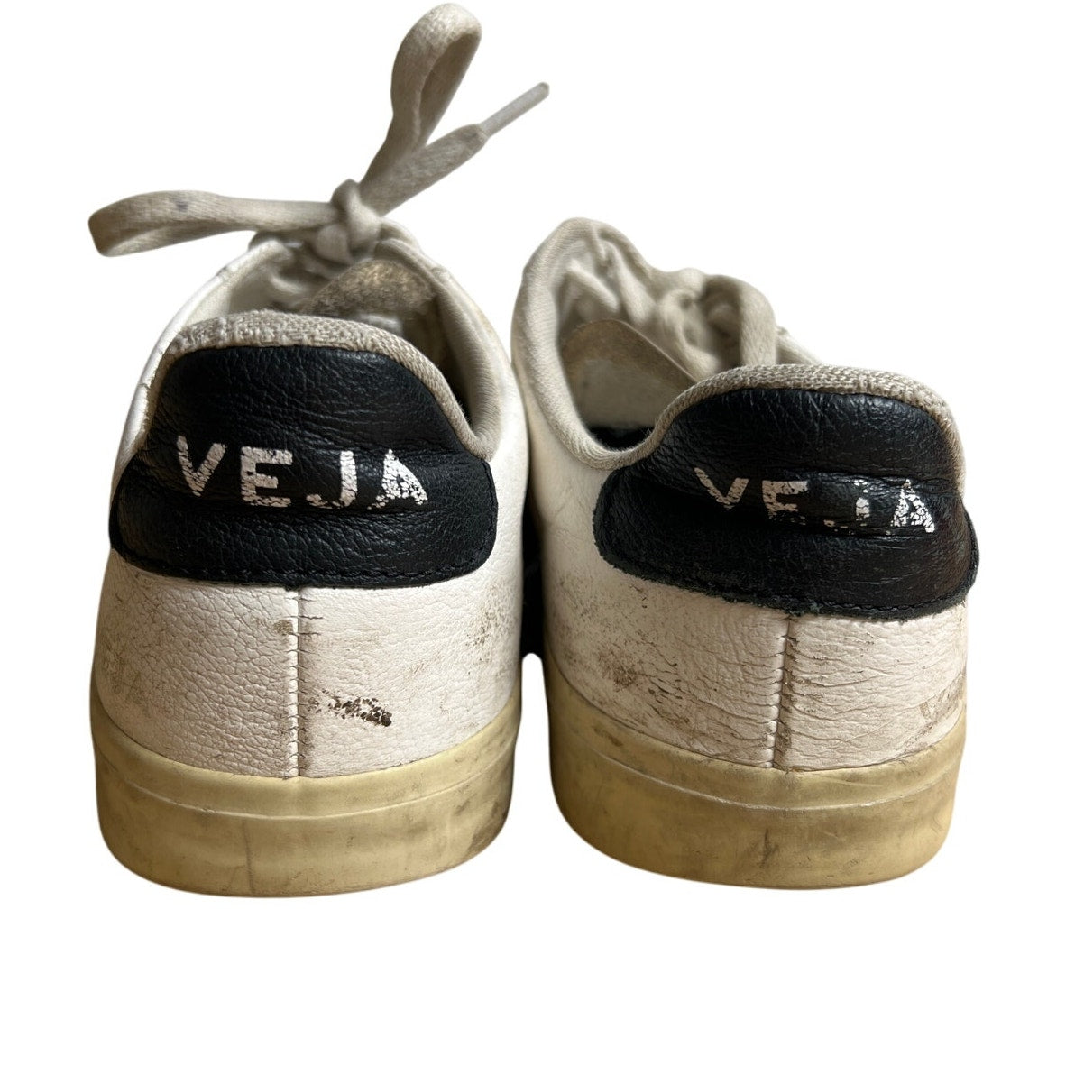 VEJA Leather White Green Sneakers Women's US 7 (Used)