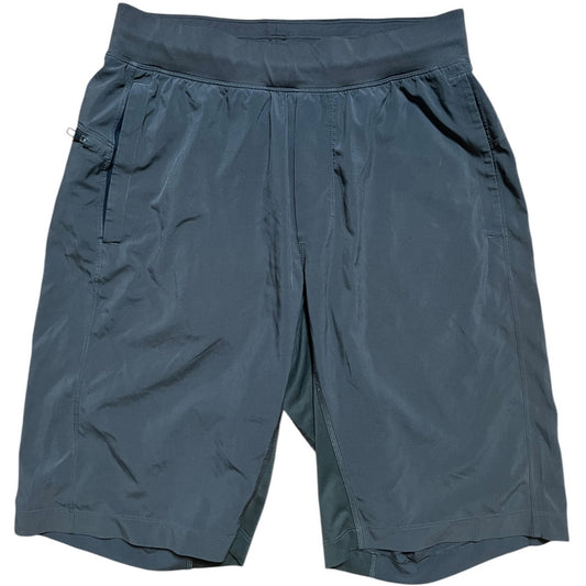 Lululemon Men Black Shorts Adjustable Strap Missing Tag *Dimensions In Picture*