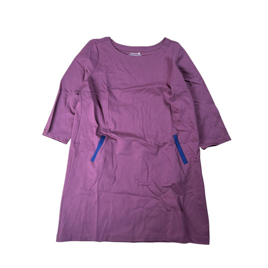 Betabrand Dress Womens 2XL Purple T-Shirt Dress Shift Knee Length Pockets