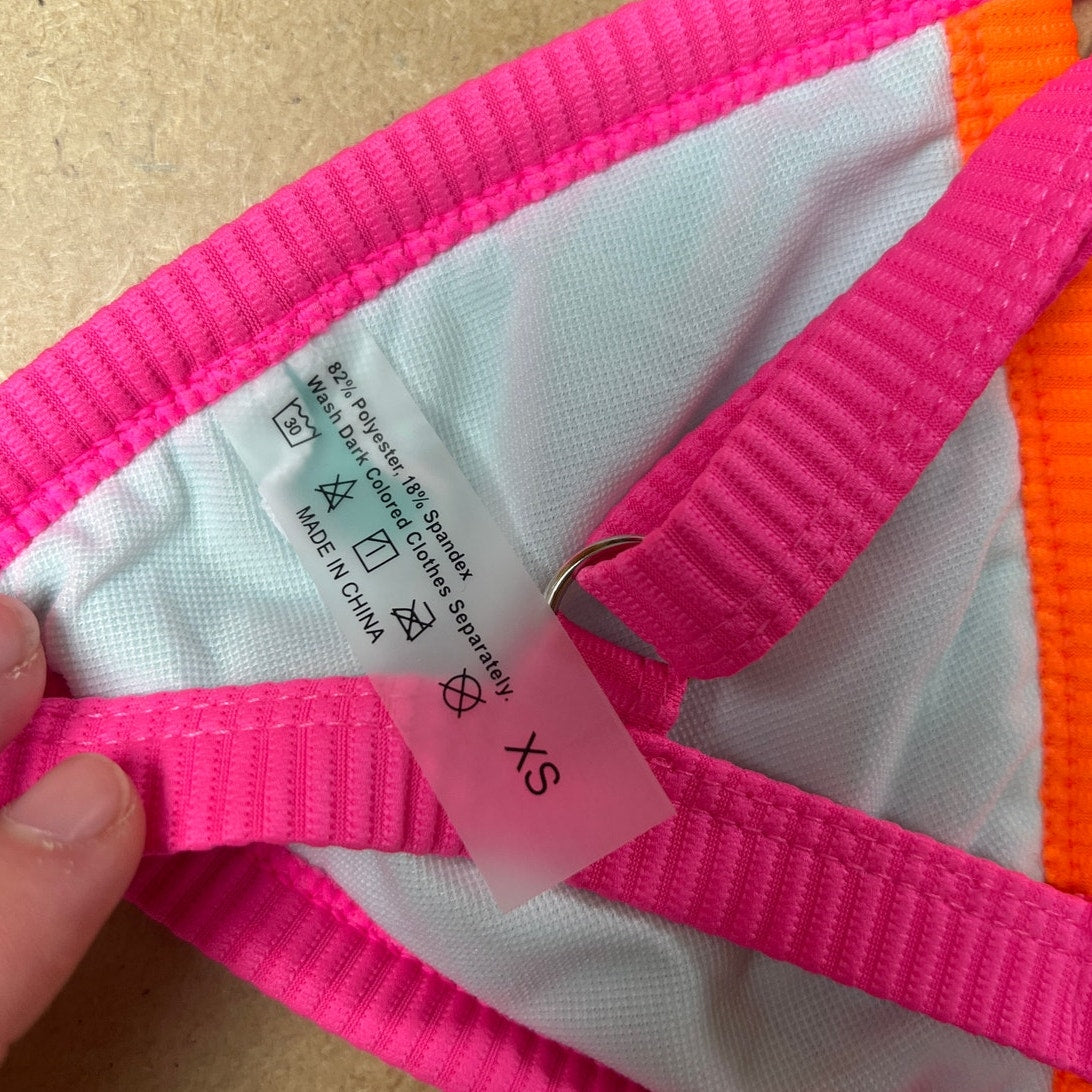 Shein Multi-Color Swim Top Size XS